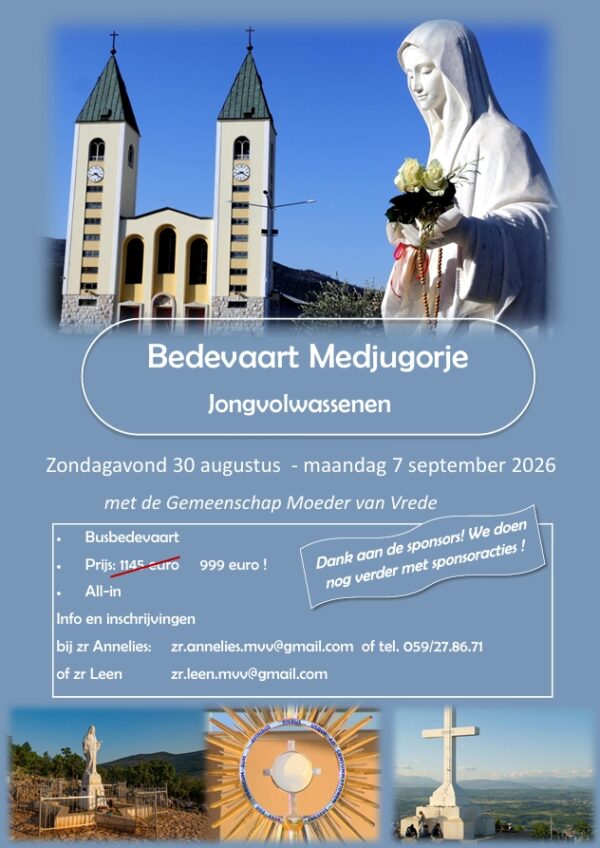 flyer Medjugorje bedevaart van 30/8 tem 7/9