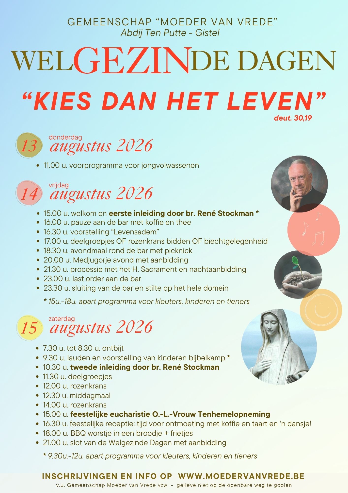 Programma Welgezinde dagen 2026